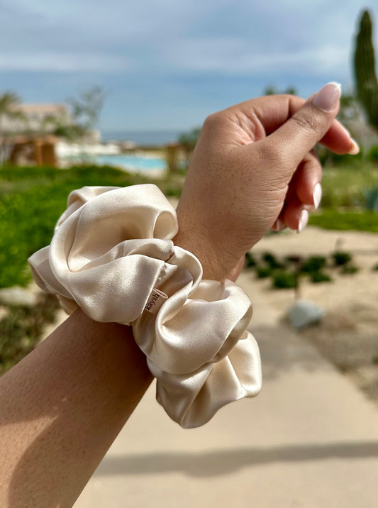 Willow Jumbo Scrunchie Set - 100% Mulberry Silk